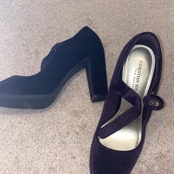 Suede Purple Block Heel (Christian Siriano) - Picture 10 of 11